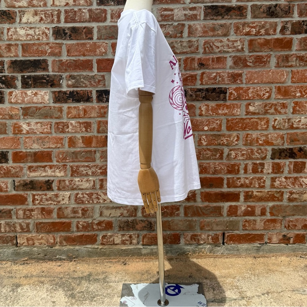 NWOT “All Sugar No Daddy” Retro Barbiecore White and Pink T Shirt /Avail in L - Picture 8 of 11